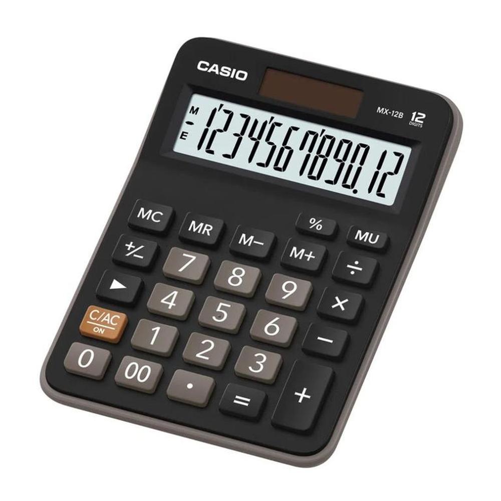 Calculadora electrónica de 12 dígitos casio mx-12b - Negro