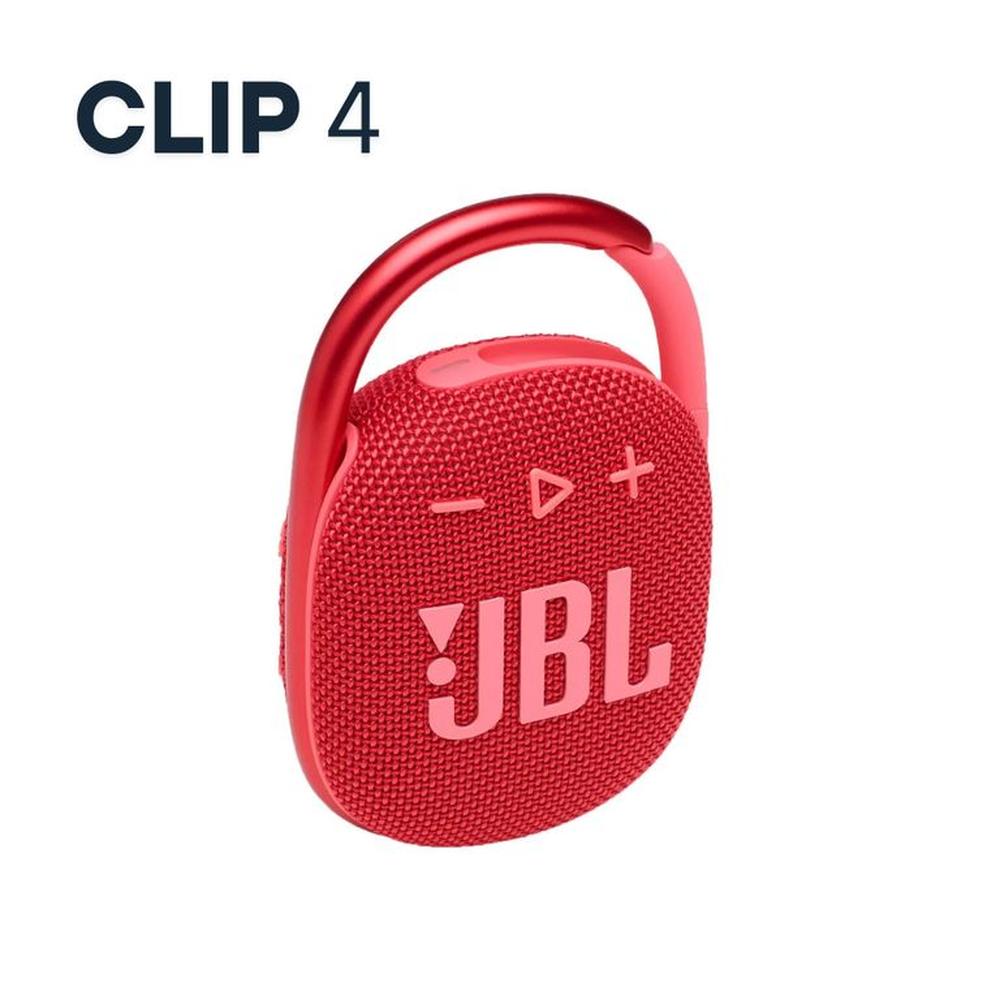 Parlante JBL Clip 4 de 5W Hasta 10 horas y resistencia IP67 - Rojo