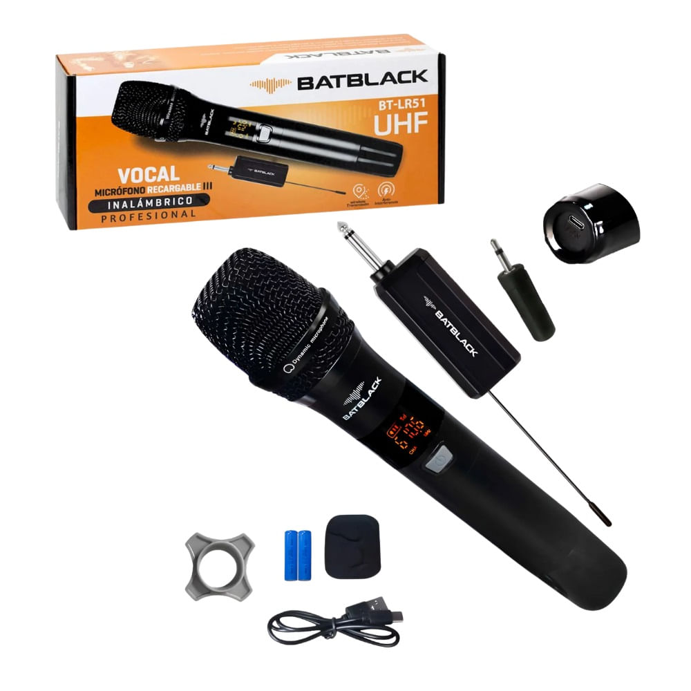 Microfono Inalambrico UHF Recargable BT-LR51