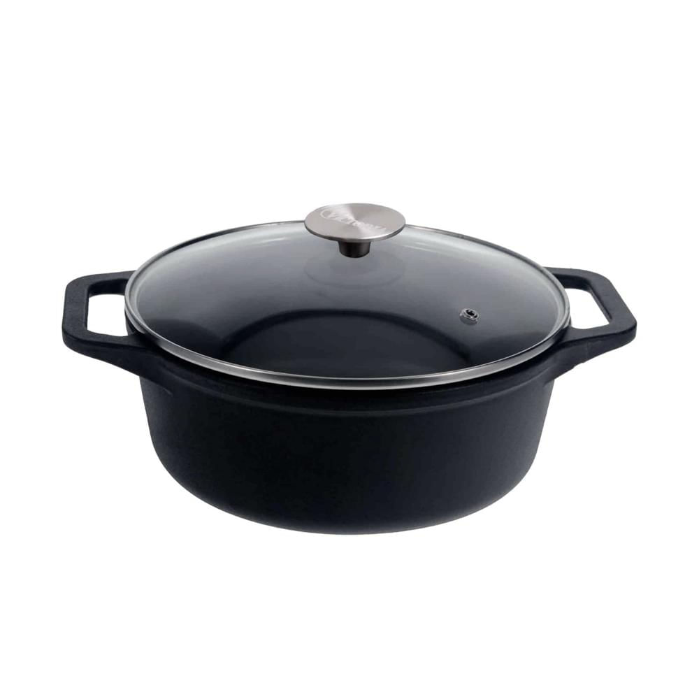 Horno Holandés Esmaltado 3.8L Con Tapa De Vidrio