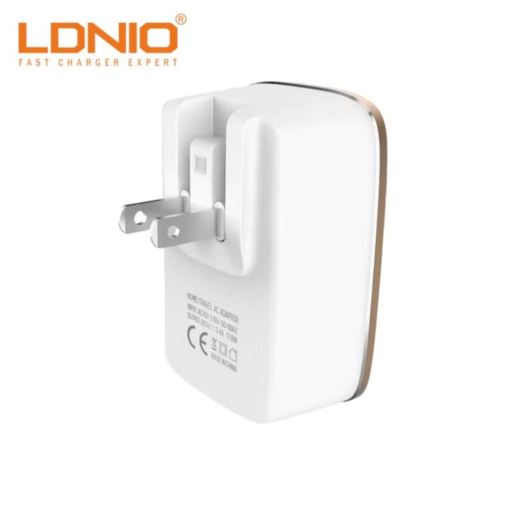 Cargador de Pared LDNIO A1204Q Carga Rápida 18W QC 3.0 Tipo C