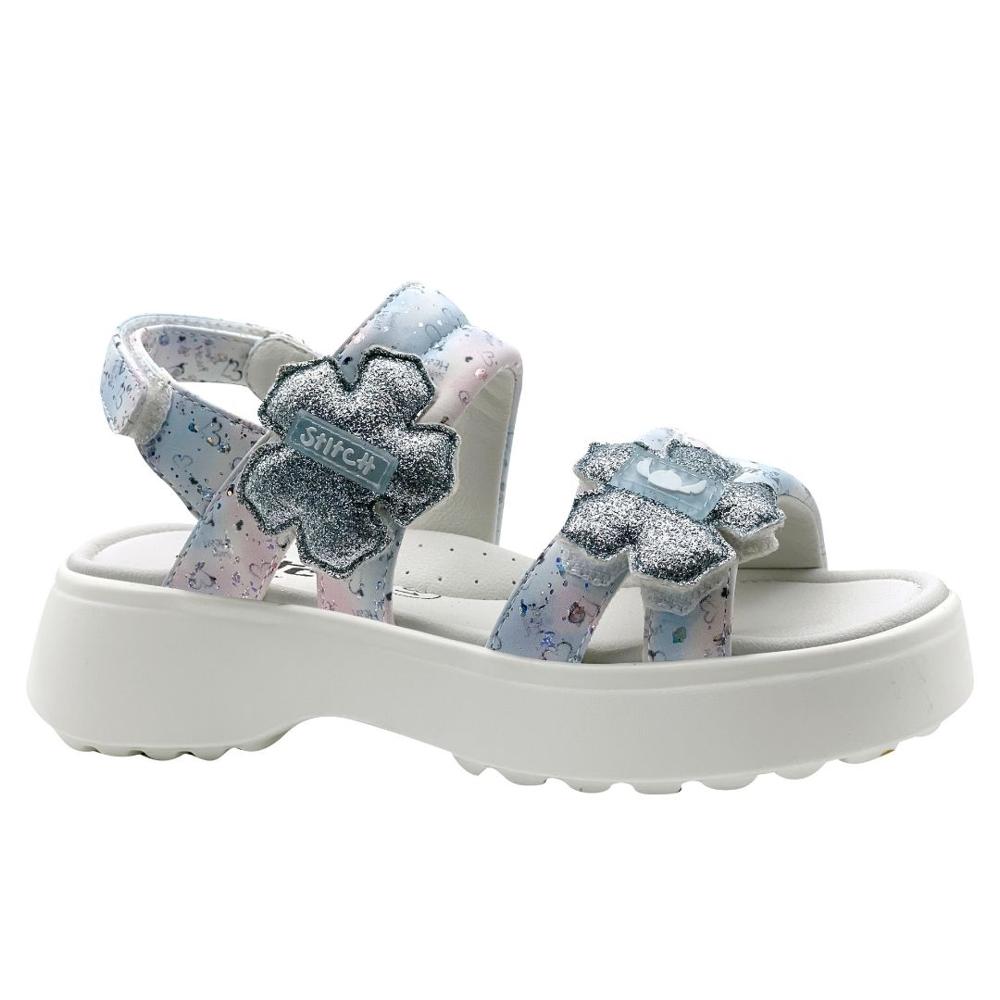 Sandalias Niña Plataforma Stitch Blanco Talla 36