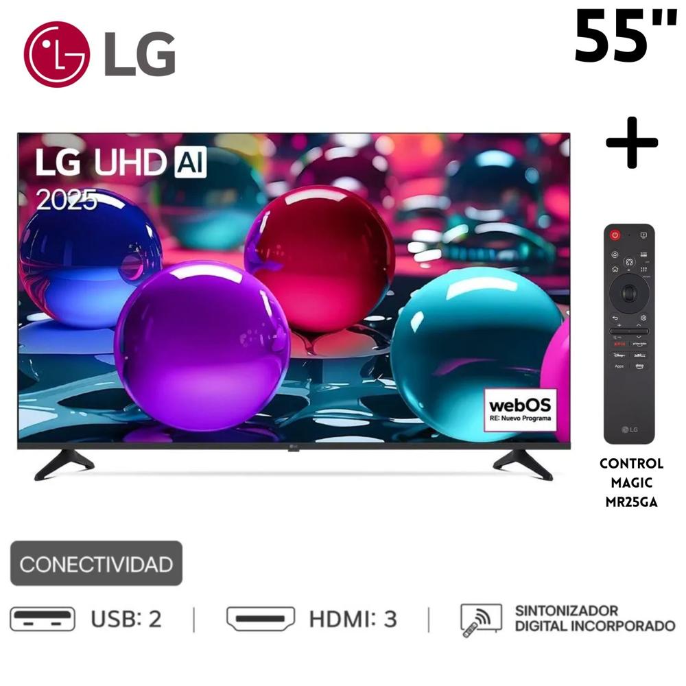 Televisor LG 55 Pulgadas 55UA7300PSB  Con IA UHD 4K WebOS + Control Magic 2025