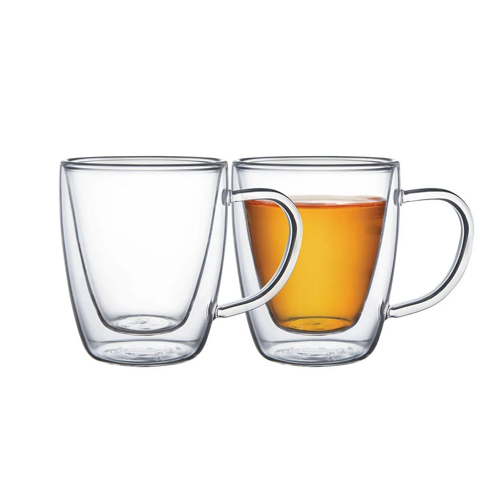 Juego de 2 vasos Tramontina de vidrio doble 270 ml 64760410