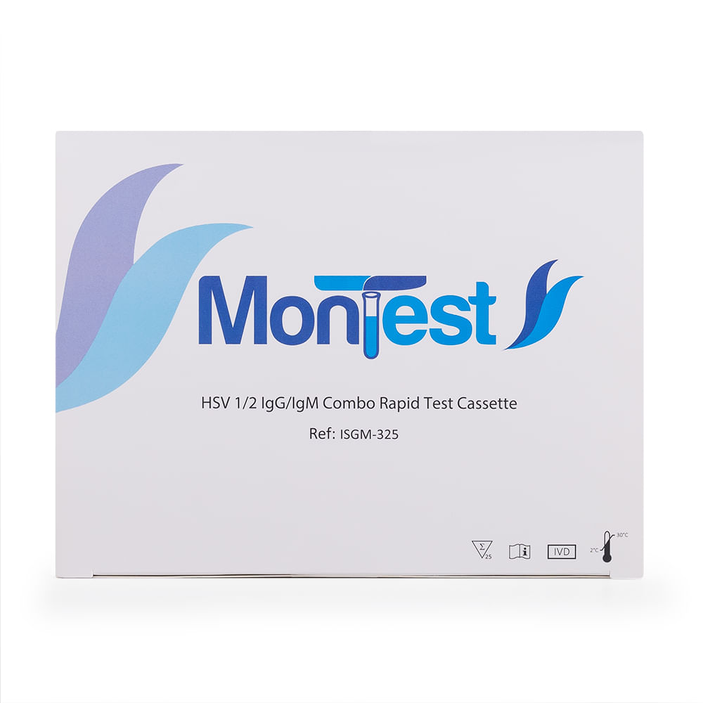 Prueba Rápida Herpes HSV 1.2 Casete MONTEST CAJA 25 UND
