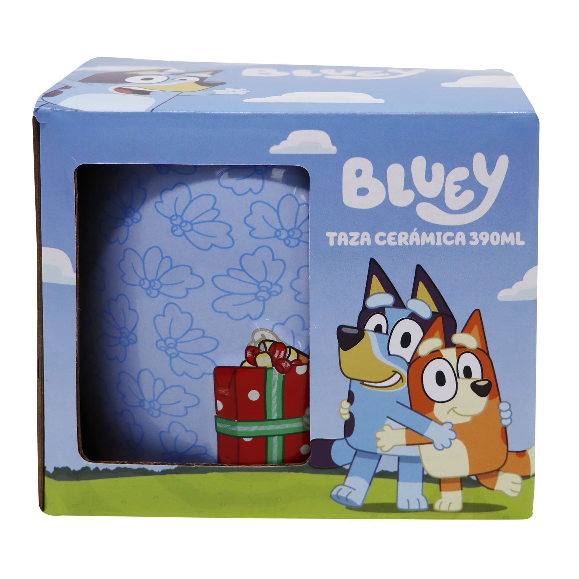 Mug Emboss BLUEY 400ml Navidad Celeste