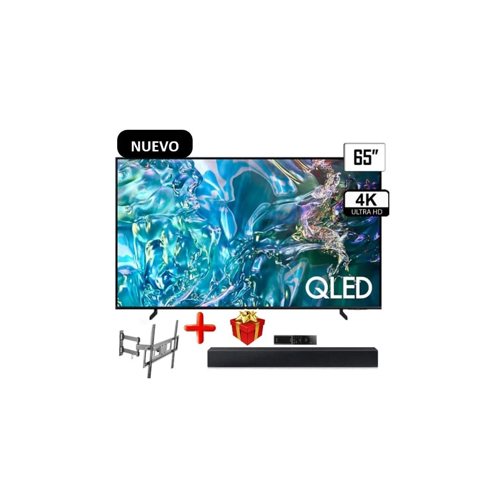 TELEVISOR SAMSUNG QLED 65 4K UHD QN65Q65DAGXPE +SOUNDBAR SAMSUNG+RACK