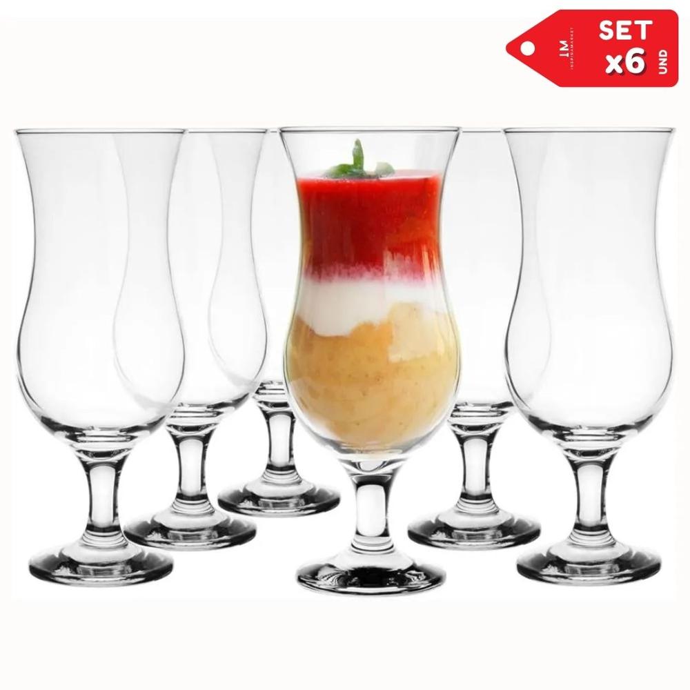 Set de Copas Hurricane de Vidrio x6