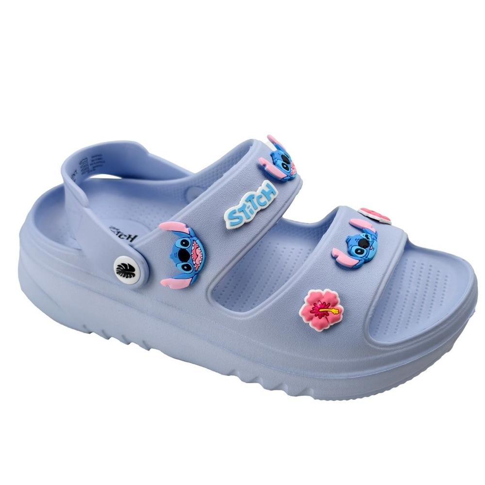 Sandalias Mujer Plataforma Stitch Celeste Talla 38