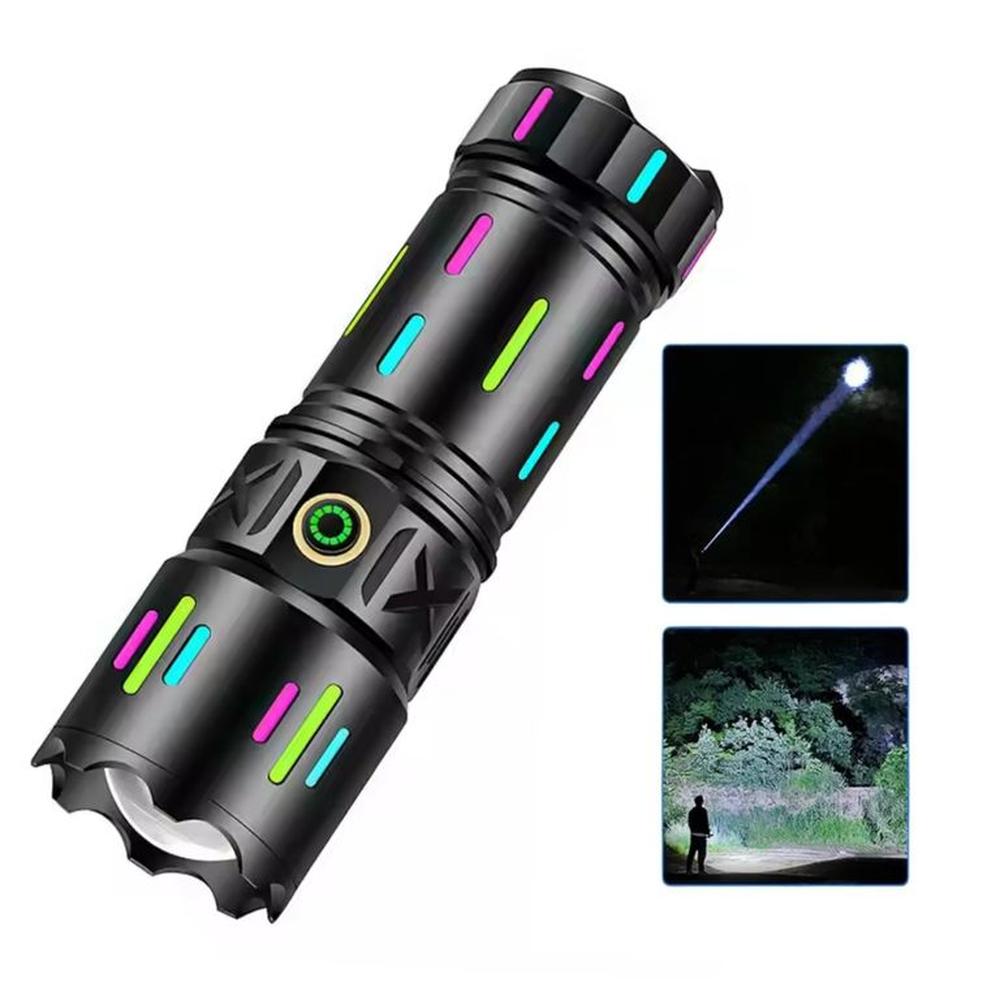 Linterna Aleación Aluminio Batería Recargable Tira Fluorescente