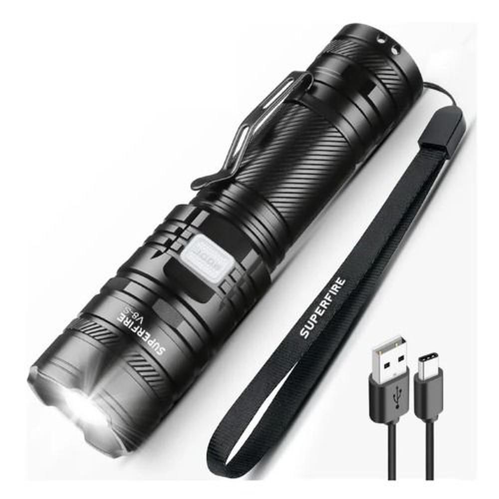 Linterna Recargable Superfire V8-s 2300lm P90 Profesional