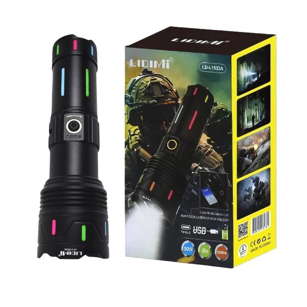 Linterna Recargable Led Lidimi Compacta Alta Poten Blanco