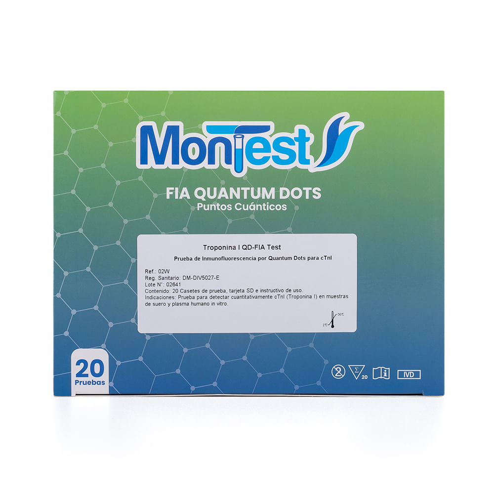 Prueba Quantum DOTS Troponina I QD FIA MONTEST CAJA 20 UND