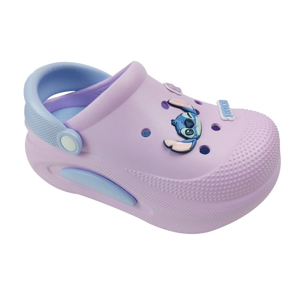 Sandalias Mujer Clog Casual Stitch Celeste Talla 39