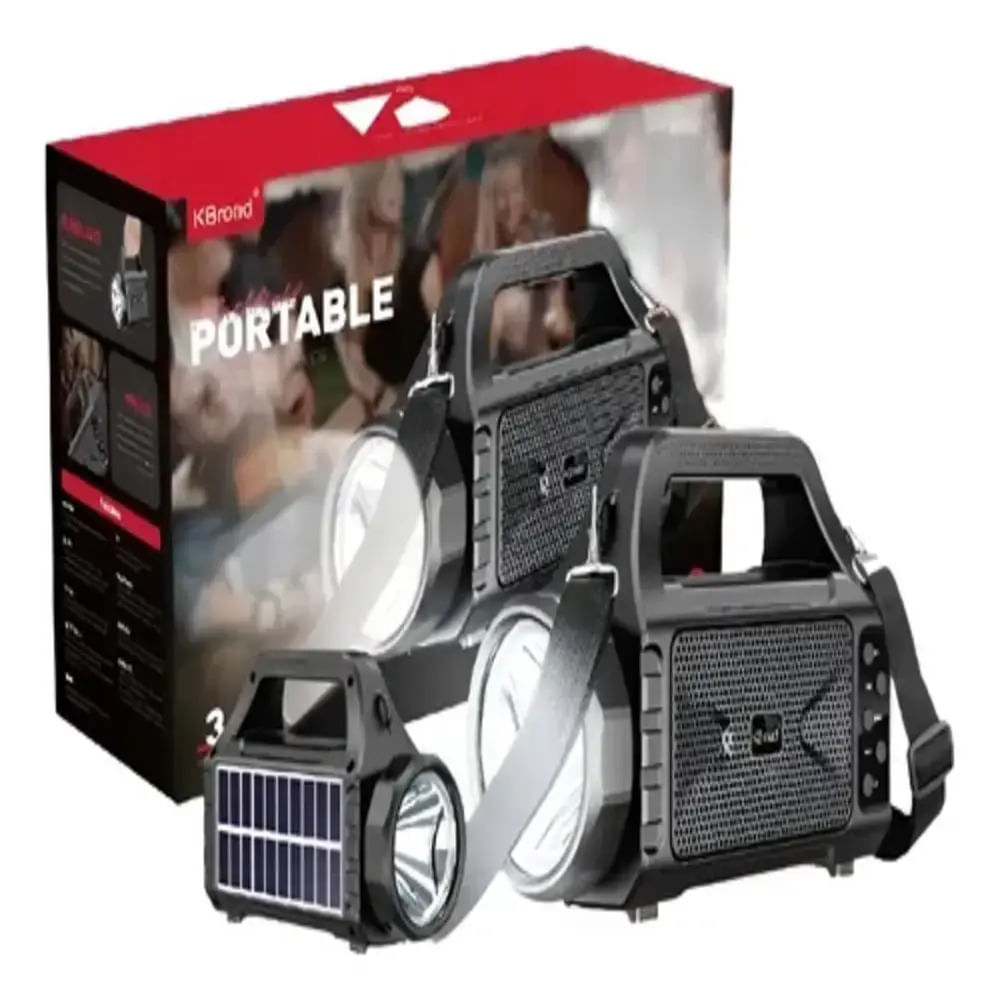 Parlante Portátil Solar Multifunción KBroad KTS-2031 con Linterna LED