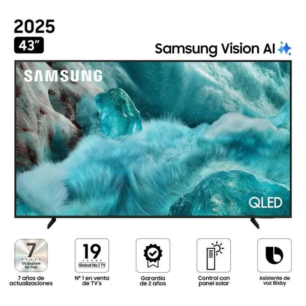 TELEVISOR SMART TV SAMSUNG 4K ULTRA HD 43 QLED Q7F VISION AI QN43Q7FAAGXPE