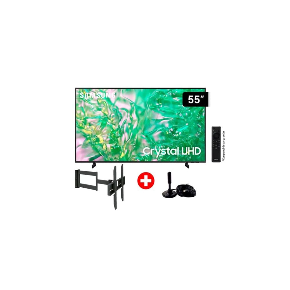 Televisor 55 Crystal Uhd 55Du8000 4k Tizen Os Smart+RACK+ANTENA