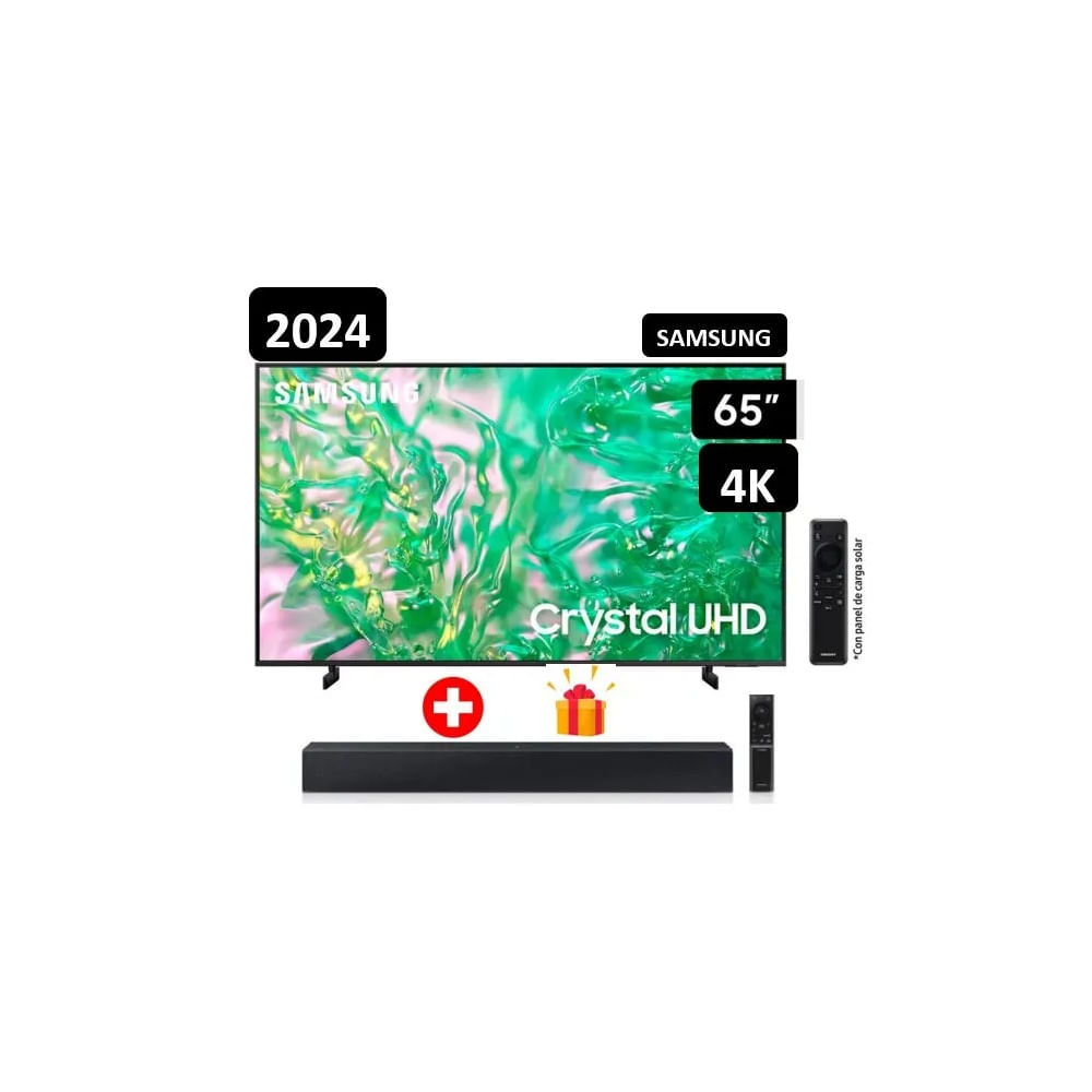 TELEVISOR  SAMSUNG 65"" UN65DU8000GXPE UHD 4K+ SOUNBAR SAMSUNG C400
