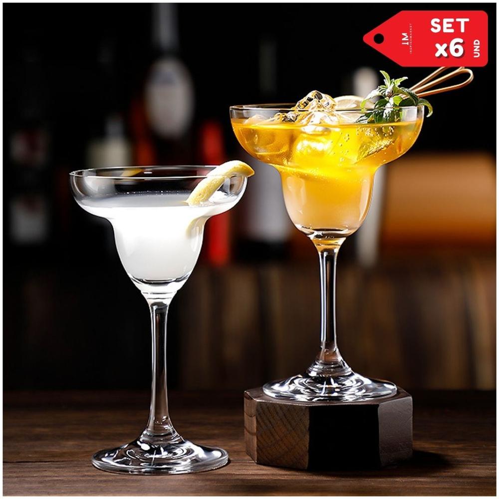 Set x6 Copas de Coctel Margarita Daiquiri de Vidrio