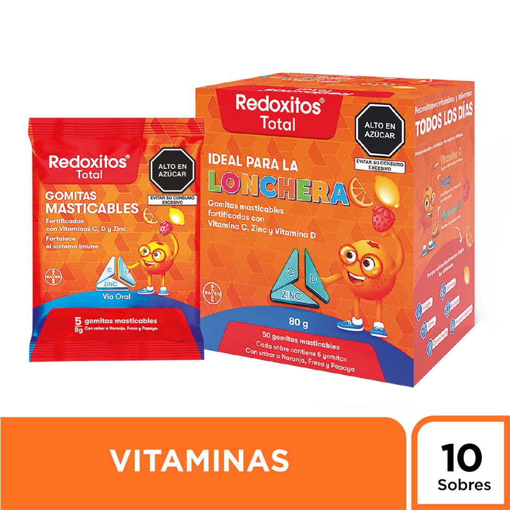 Gomitas REDOXITOS Vitamina C+D+Zinc Caja 10un Gomitas REDOXITOS Vitamina C+D+Zinc Caja 10un