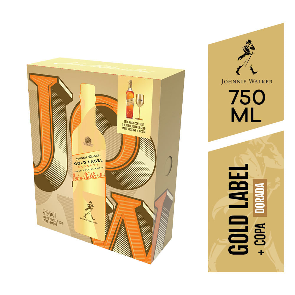 Whisky JOHNNIE WALKER Gold Botella 750ml + Copa