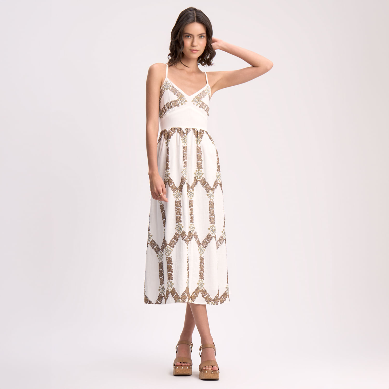 Vestido Midi Mujer Malabar Puff