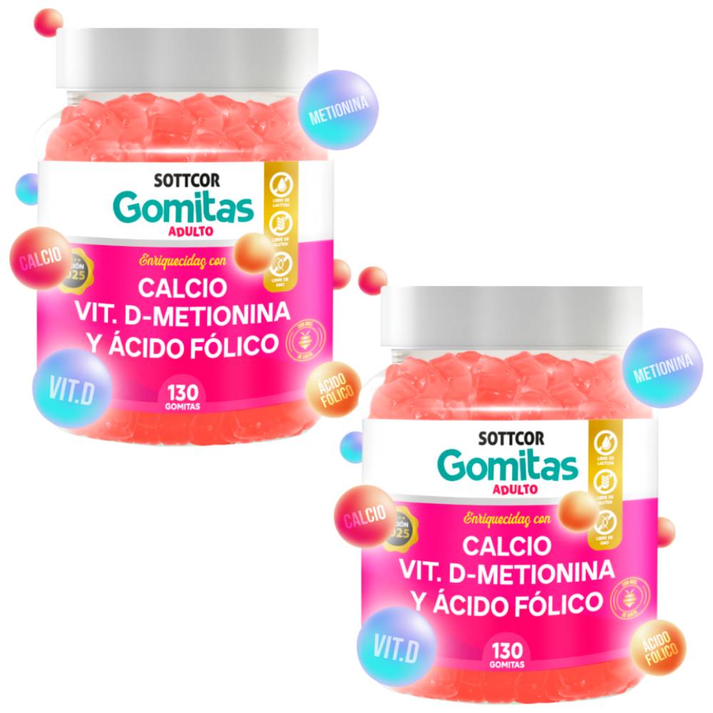 Gomitas de Calcio para Adulto 130 Gomitas Sottcor Labs - 2 UND
