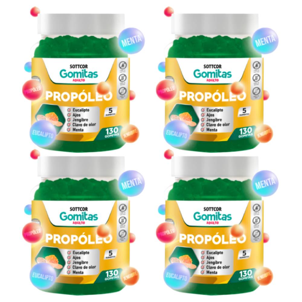 Gomitas de Propóleo para Adulto 130 Gomitas Sottcor Labs - 4 UND