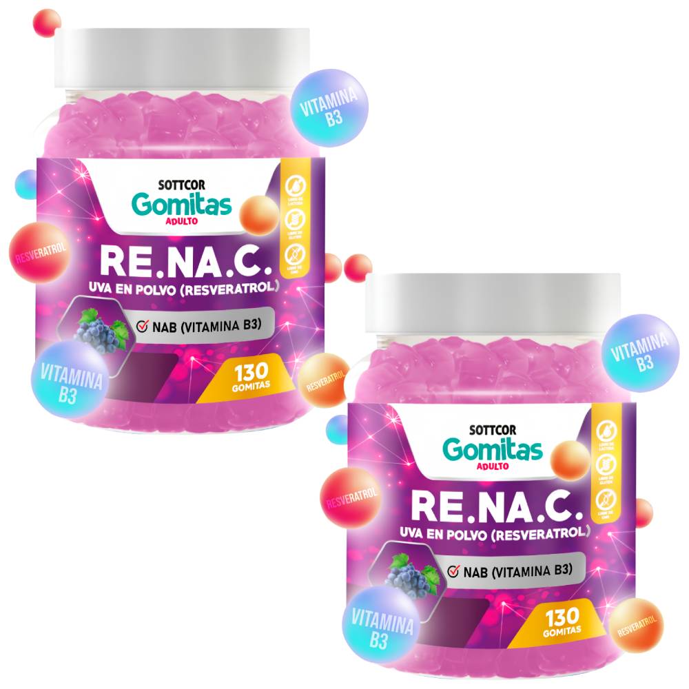 Gomitas de Resveratrol para Adulto 130 Gomitas Sottcor Labs - 2 UND