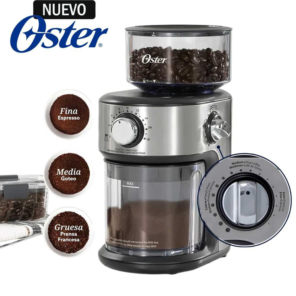 Molinillo de Café Automático Oster 18 Configuraciones de Molienda BVSTBMH24