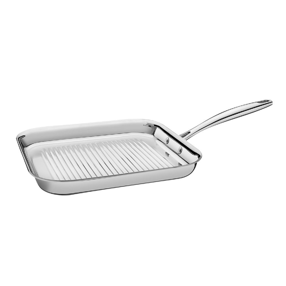 Sarten Grill 28x28 Tramontina Acero Inoxidable Plancha Parrillera Grano 62159280