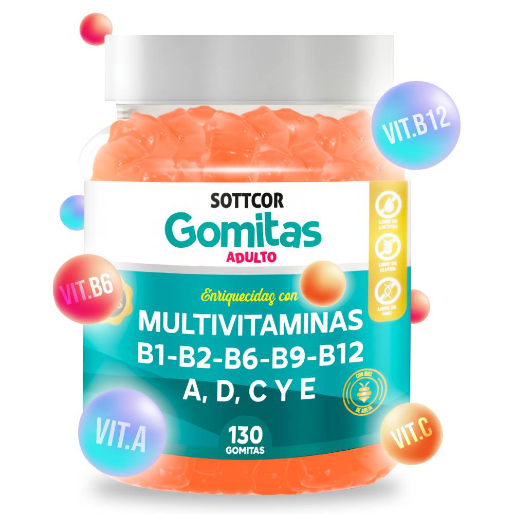 Gomitas Multivitaminas para Adulto 130 Gomitas Sottcor Labs