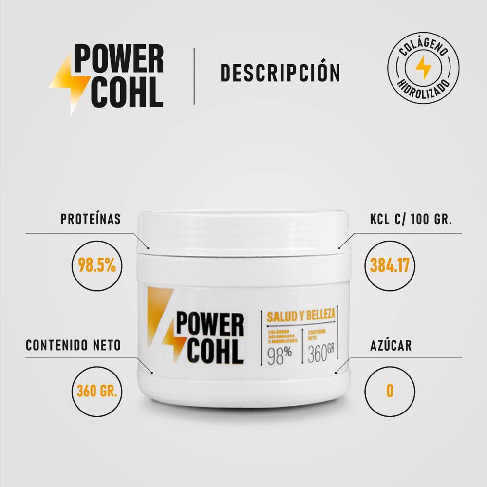 Colágeno Hidrolizado y Aglomerado Power Cohl Salud+Belleza sabor Clásico