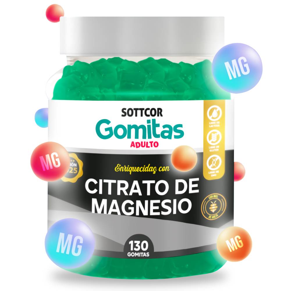 Gomitas de Magnesio para Adulto 130 Gomitas Sottcor Labs