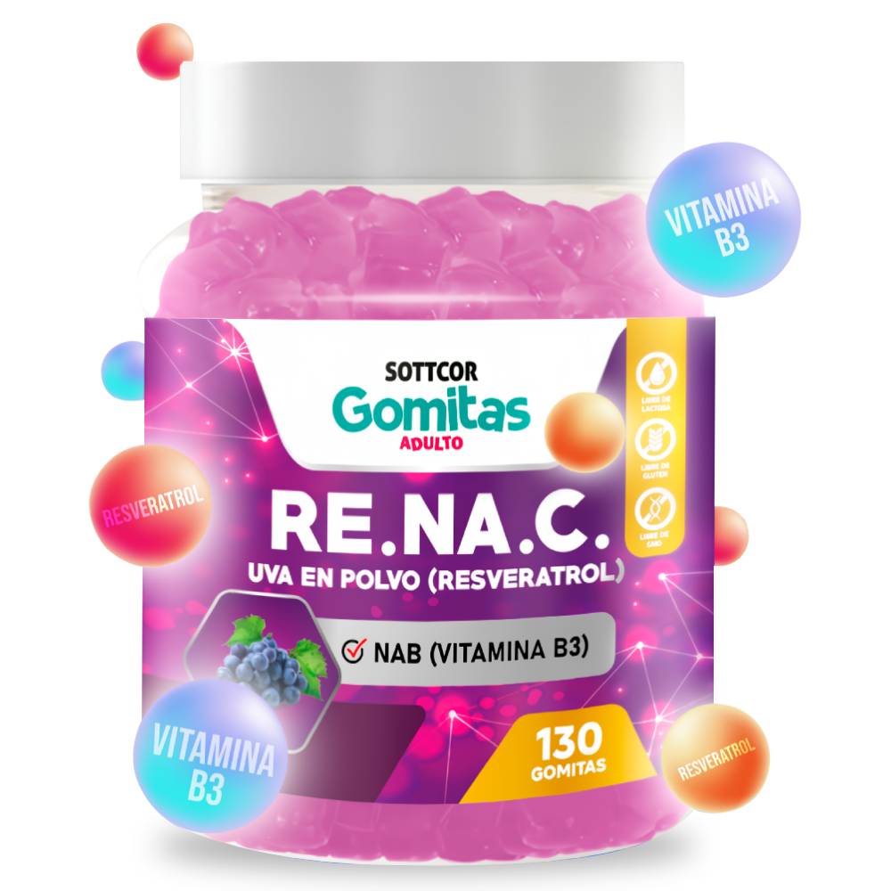 Gomitas de Resveratrol para Adulto 130 Gomitas Sottcor Labs