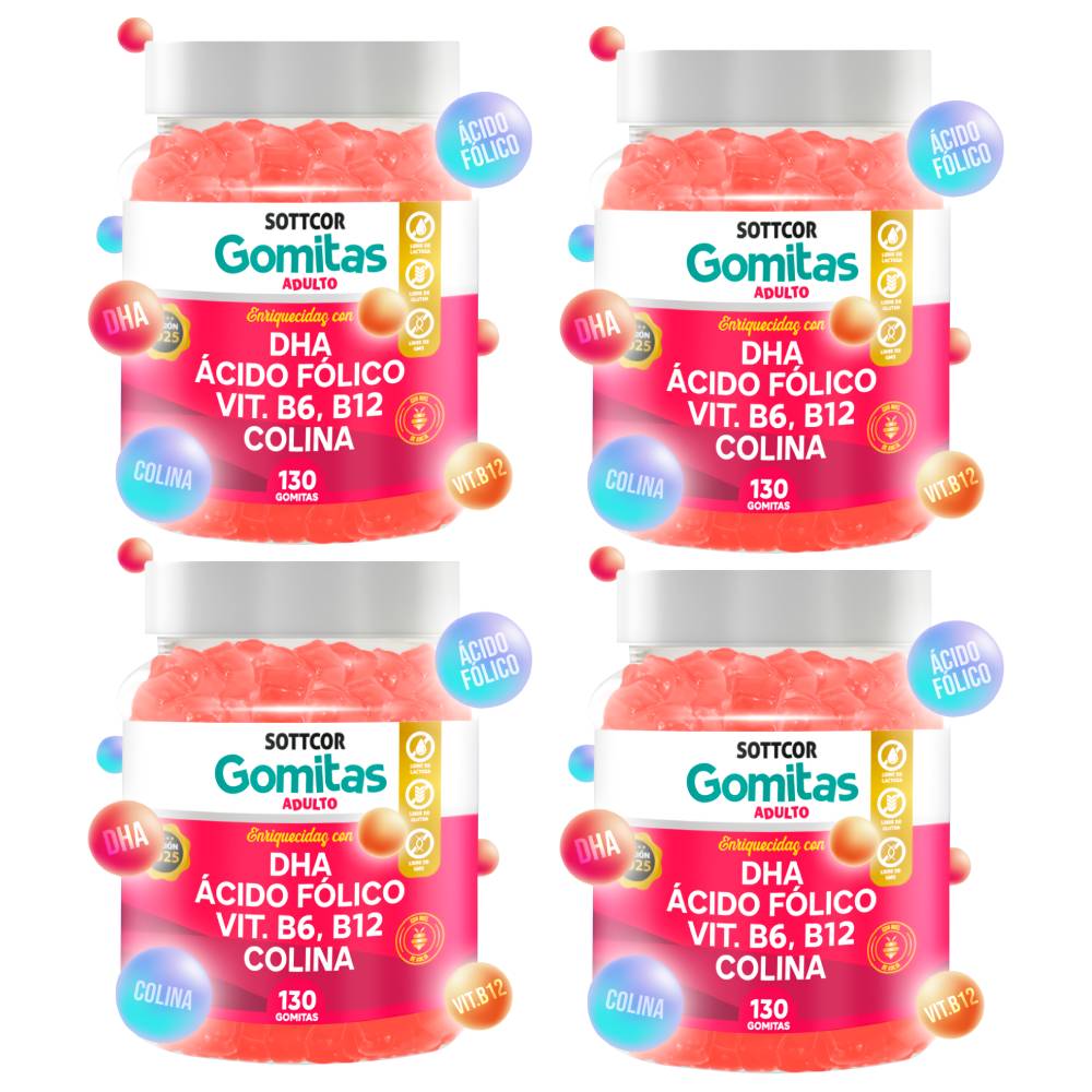 Gomitas de DHA para Adulto 130 Gomitas Sottcor Labs - 4 UND