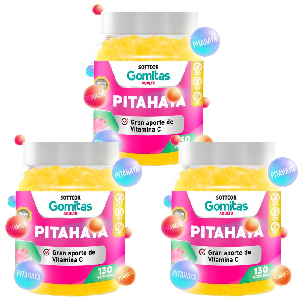 Gomitas de Pitahaya para Adulto 130 Gomitas Sottcor Labs - 3 UND