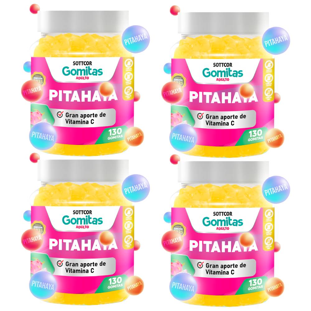 Gomitas de Pitahaya para Adulto 130 Gomitas Sottcor Labs - 4 UND