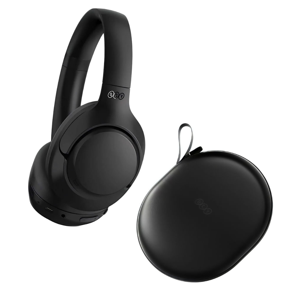 Audífonos Inalámbricos QCY H3 Negro con Cancelación de Ruido y case QCY de regalo