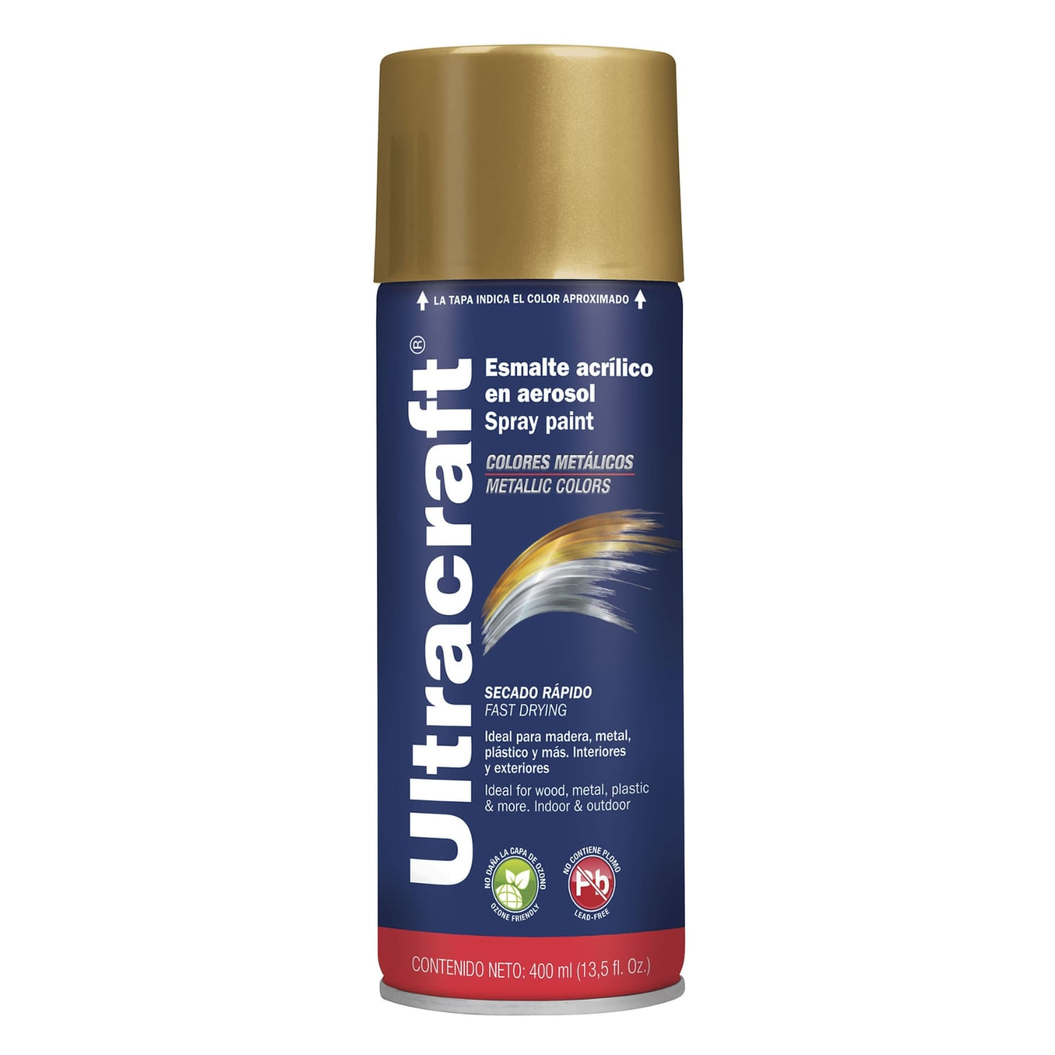 Pintura Spray Color Dorado Ultracraft 40039