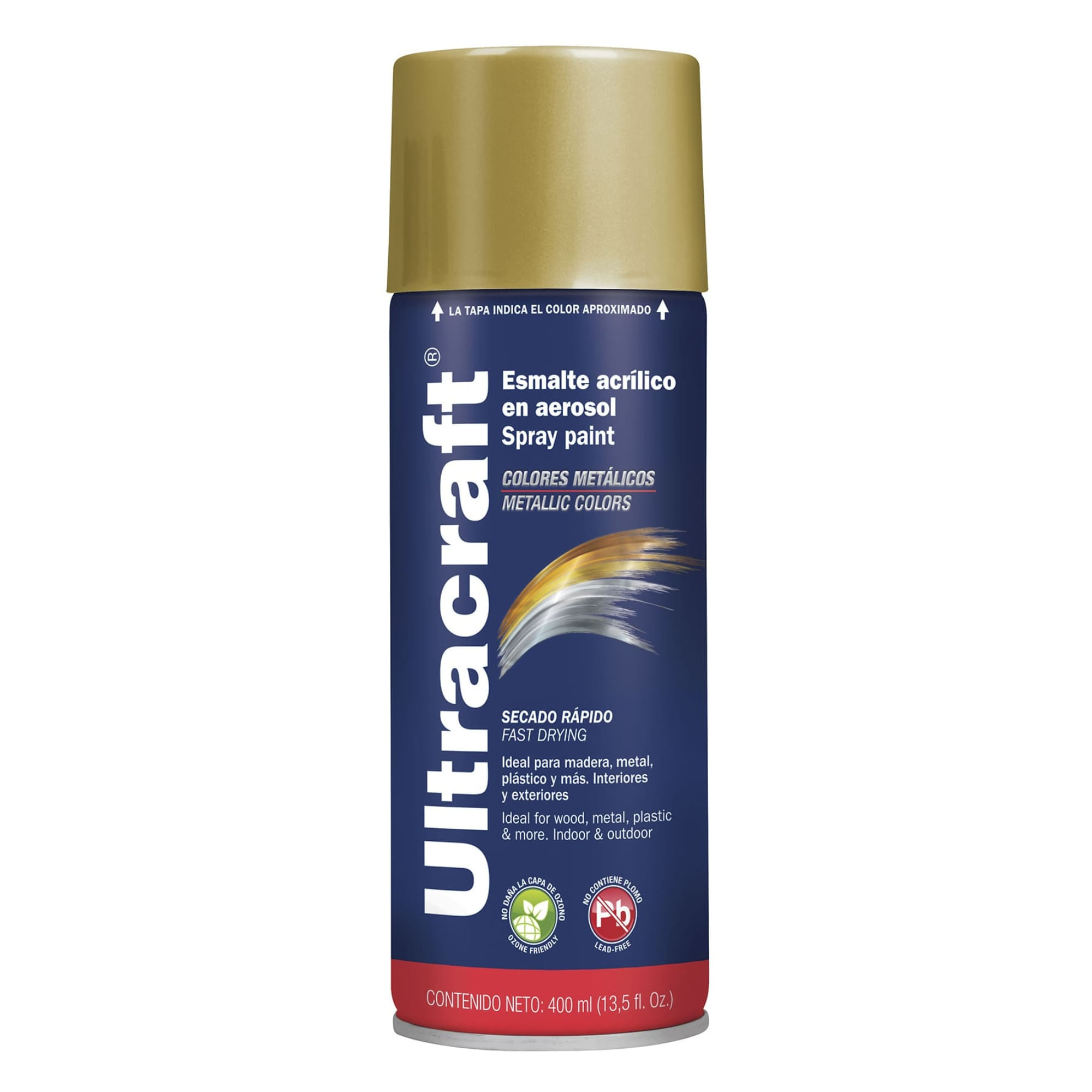 Pintura Spray Color Oro premiun Ultracraft 40028