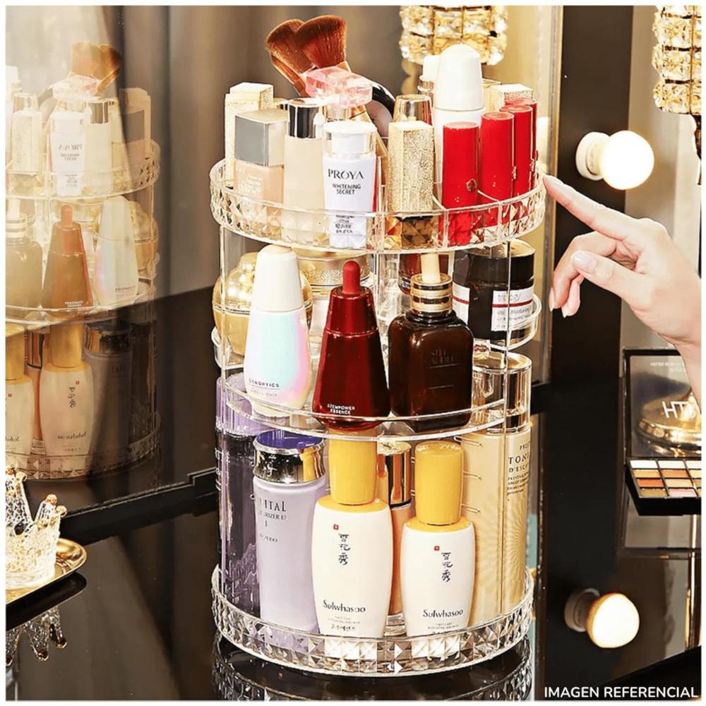 Organizador Giratorio de Maquillaje y Cosméticos