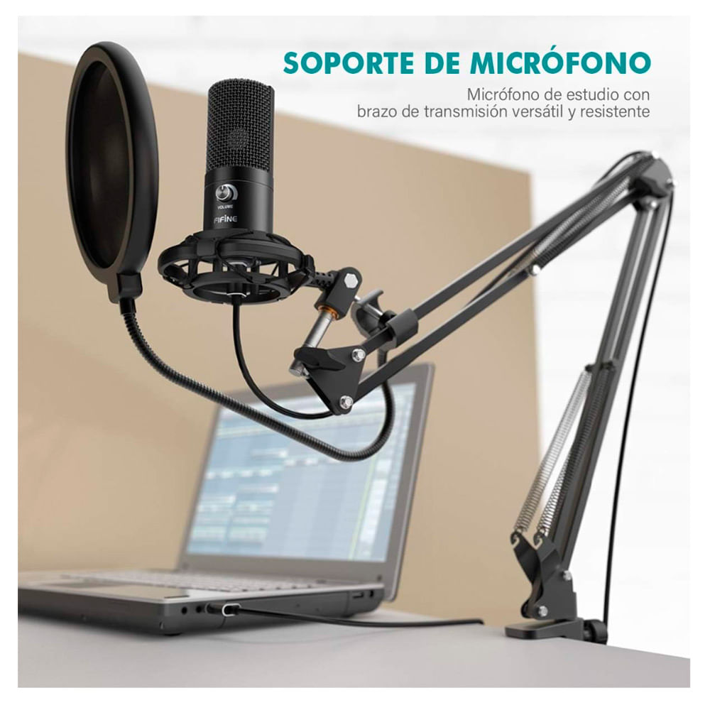 Soporte De Micrófonos Para Escritorio Con Brazo Articulado