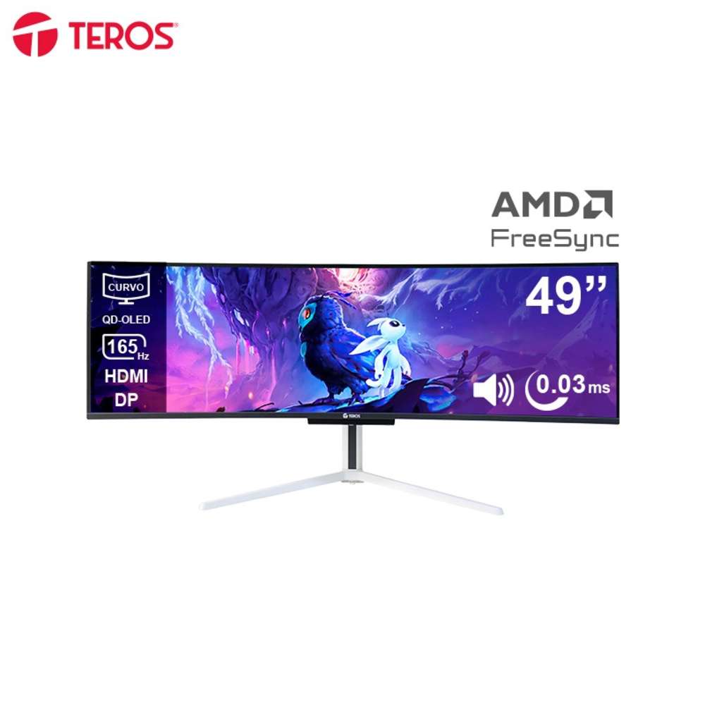 Monitor gaming TEROS TE-4920G 49"" QD-OLED 144Hz HDMI Blanco