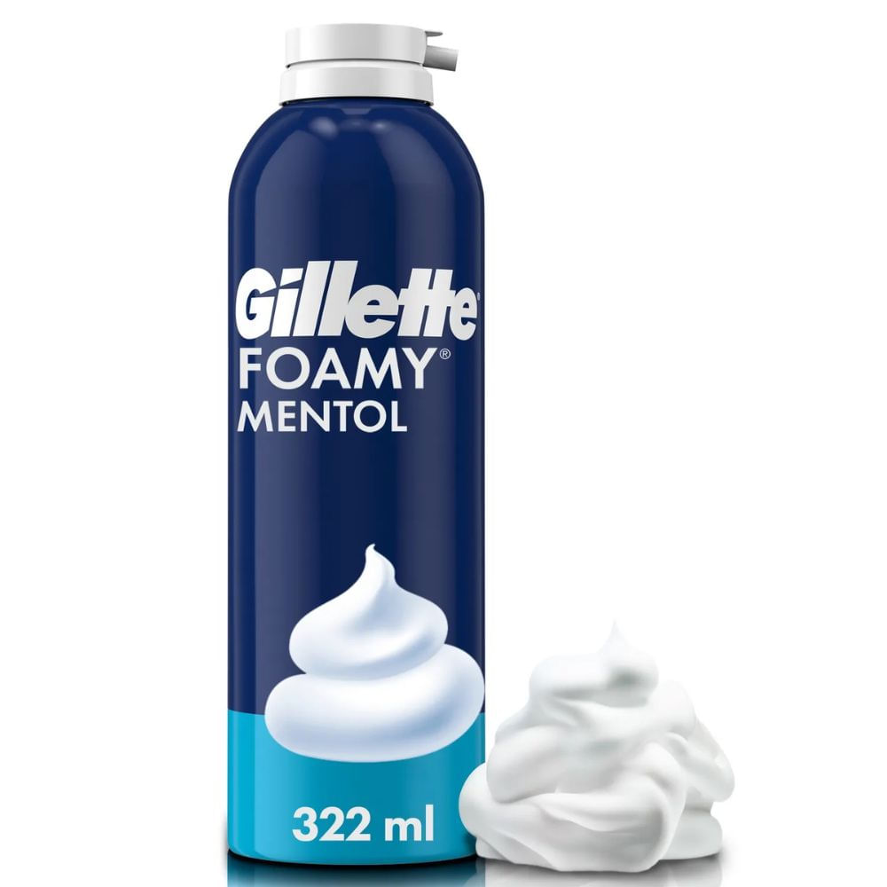 Foamy Espuma Gillette para Afeitar Mentol 322ml