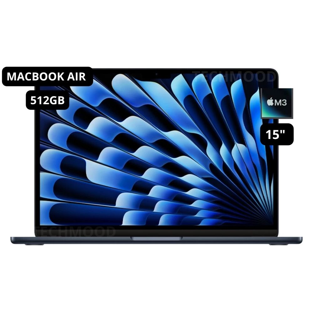 MACBOOK AIR 15'' Chip M3 512GB 24RAM MIDNIGHT - Teclado americano MACBOOK AIR 15'' Chip M3 512GB 24RAM MIDNIGHT - Teclado americano