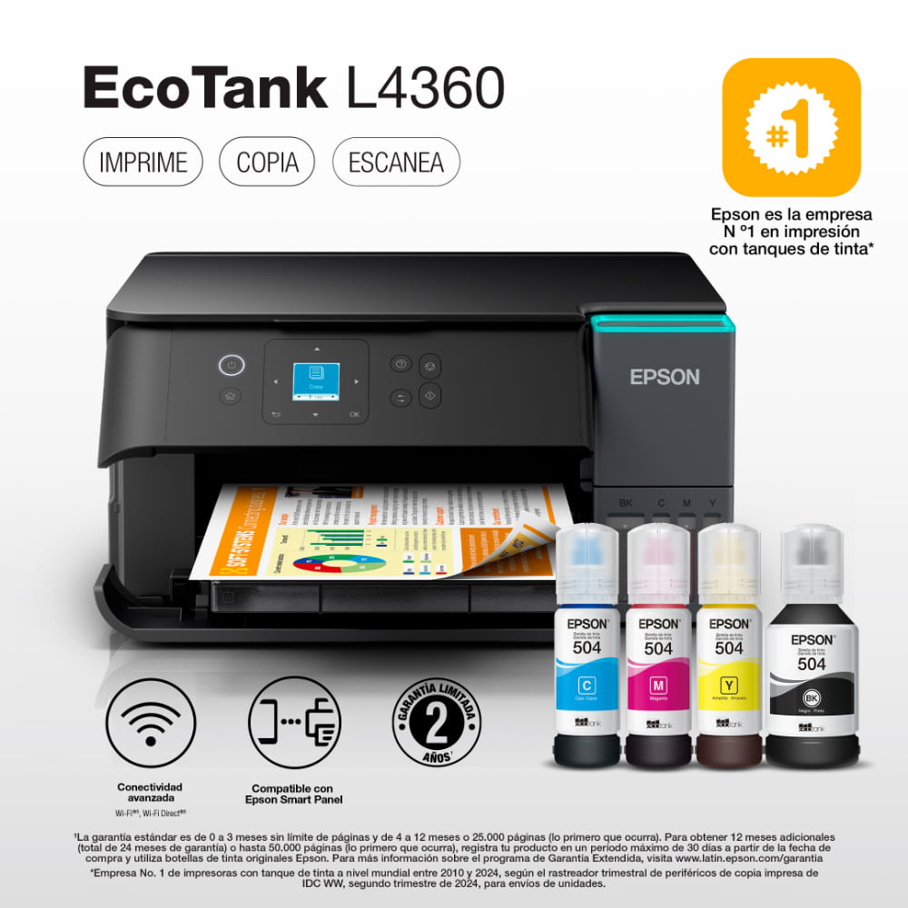 Impresora Epson L4360 Ecotank Negro