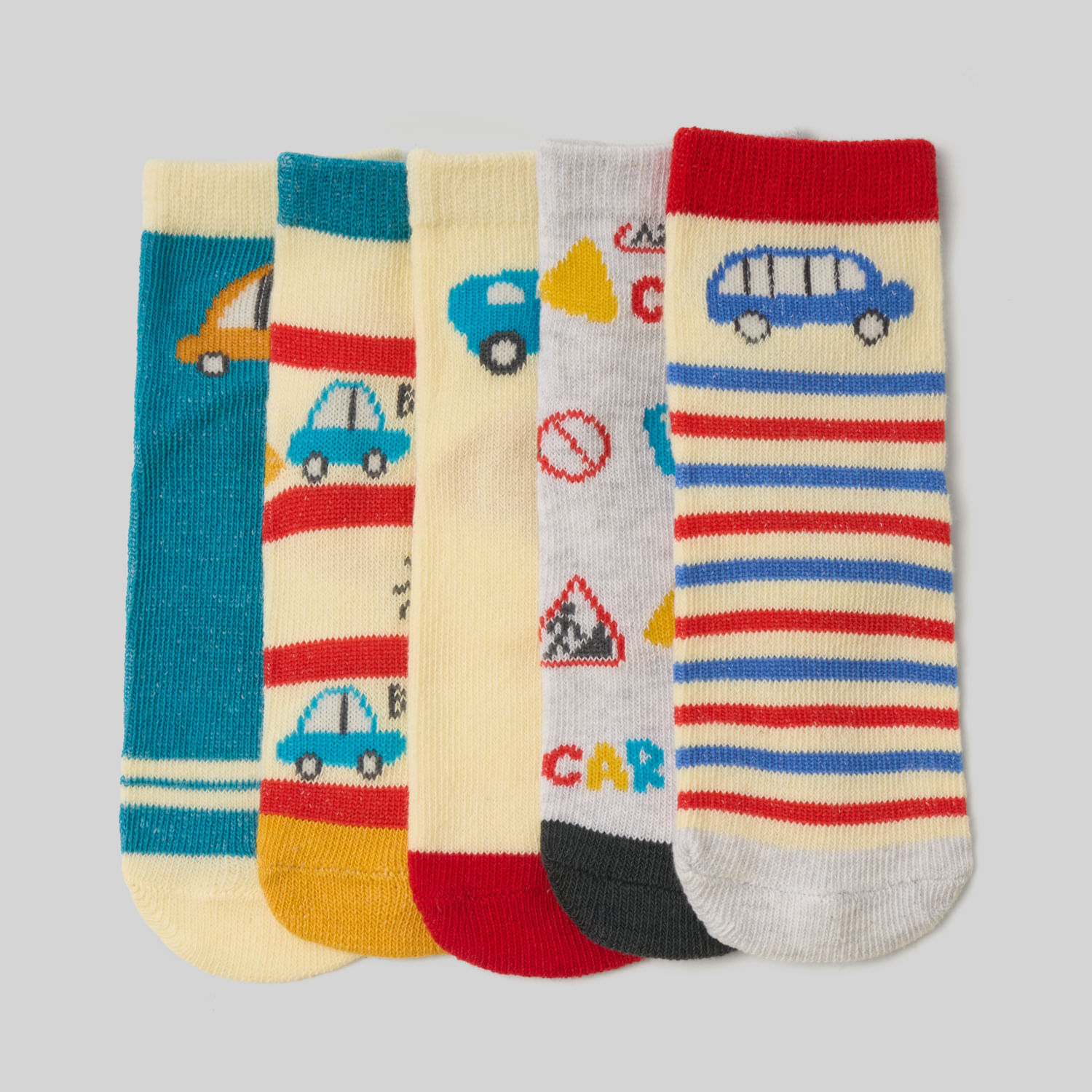 Medias Para Bebe Recien Nacido Baby Circus Pack X5 Cars T0