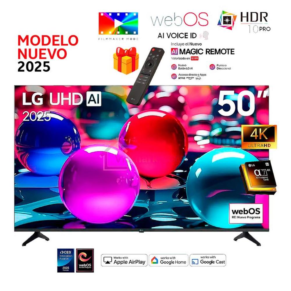 Televisor Lg 50 Pulg Ultra HD 4K AI ThinQ 50UA7300 Modelo 2025 - Control Inteligente MAGIC