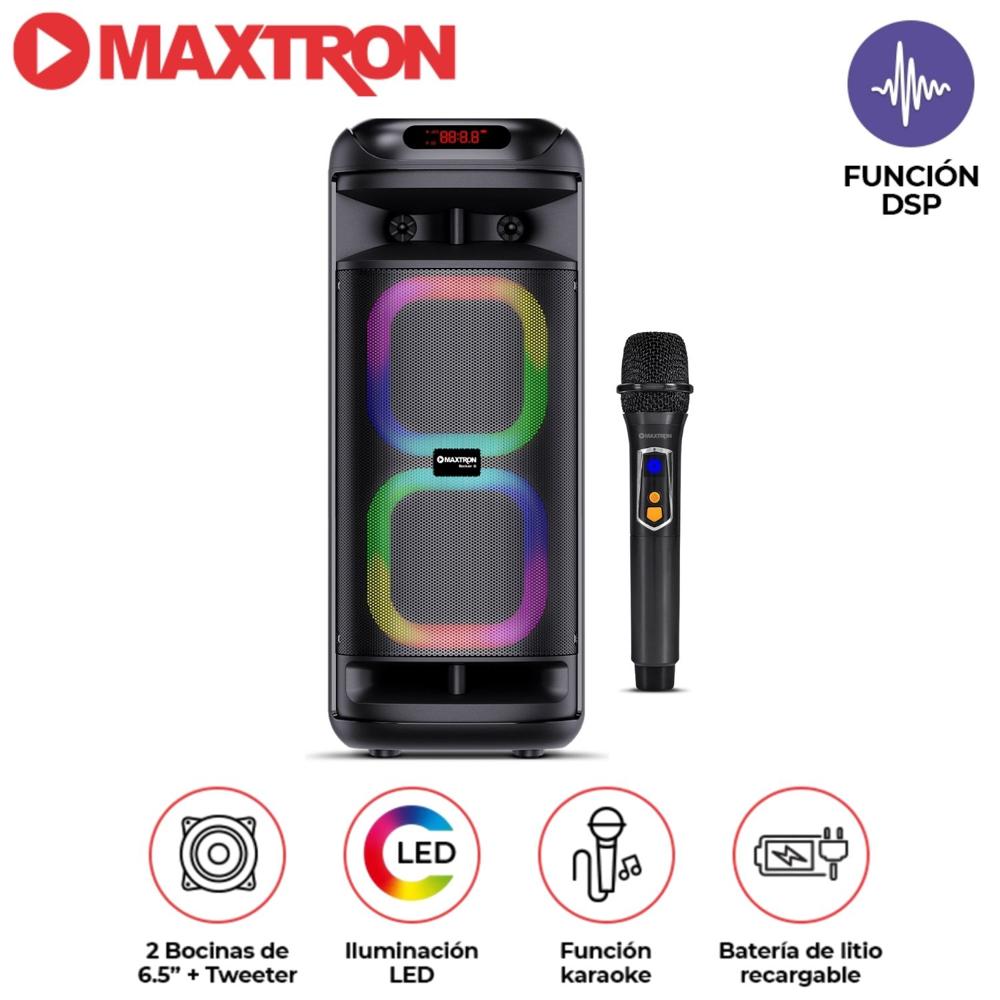 Torre de Sonido Maxtron Mx 601 Becker 02 Bocinas 6,5 pulgadas 01 Micro Función DSP